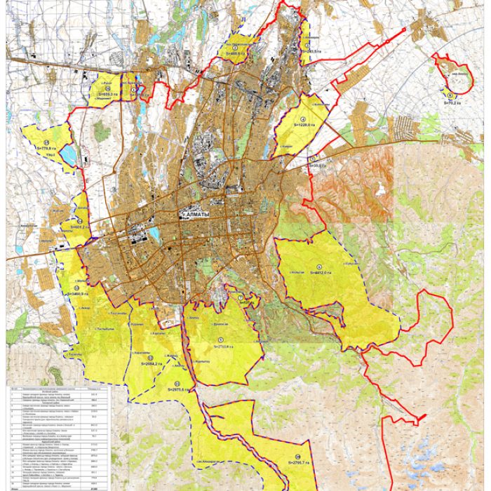 Карта алматы районы алматы