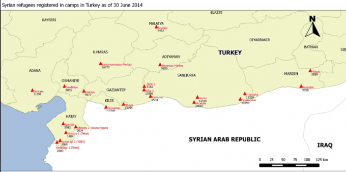 Лагеря сирийских беженцев в Турции