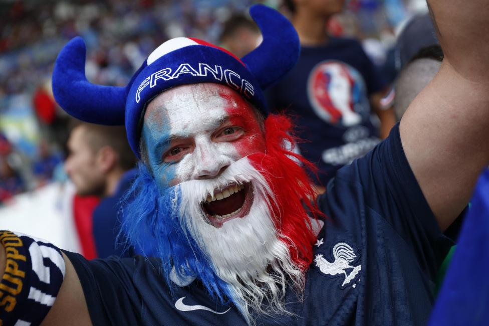 A France fan before their match against Albania. REUTERS/Eddie Keogh Livepic