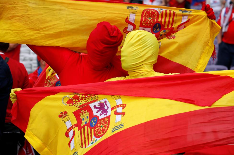 Spain fans before their match against Czech Republic. REUTERS/Albert GeaLivepic