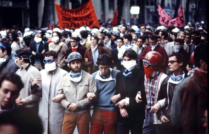 Студенческие волнения в Париже, 1968 год.