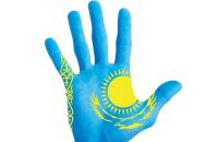 флаг Казахстана на руке