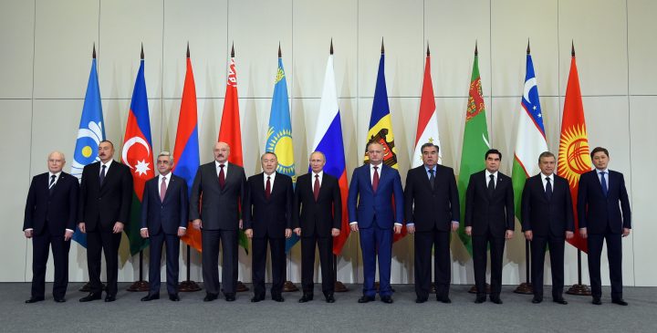 Лидеры стран СНГ на встрече в Сочи, 11 октября 2017 г.