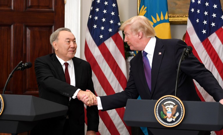 Нурсултан Назарбаев и Дональд Трамп