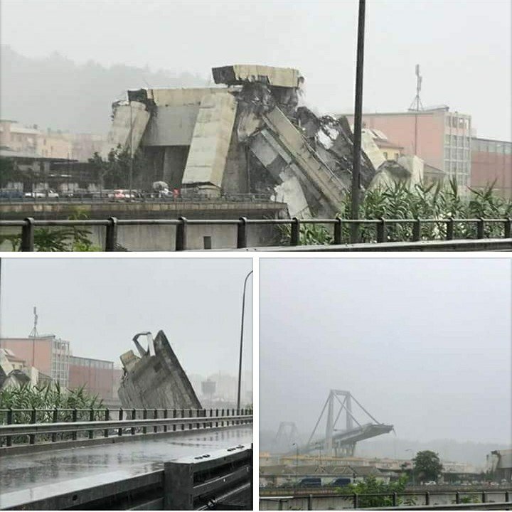 Обрушение моста в Италии